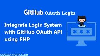 Login with GitHub OAuth API using PHP