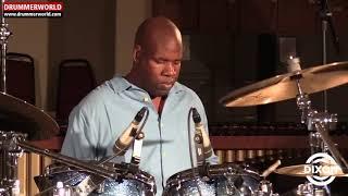 John Blackwell (R.I.P.): checking out his Dixon Drums -  #johnblackwell  #drummerworld