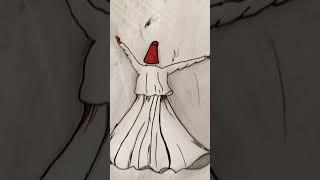 Easy freehand drawing #sufism sketch #ytshorts #shorts #utbaartandcraft