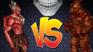 Heroes of Might and Magic III. Pit lord VS Magma elemental