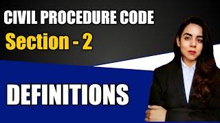 Section 2 CPC | All Definitions | Judiciary Preparation | Sec 2(2) to Sec 2(20)