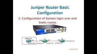 Juniper Router Learning | configuration of users and Static Routes