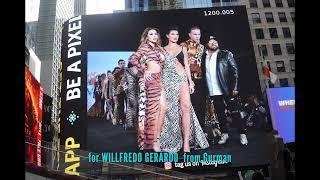 WILLFREDO GERARDO from Alexander Gurman art hearts fashion week NYFW times square billboard campaign