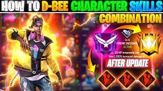 HOW TO D-BEE CHARACTER SKILL COMBINATION 2023 | BR RANK BEST CHARACTER COMBINATION IN FREE FIRE