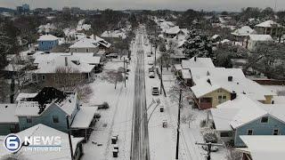 Drone video of snow in North Knoxville