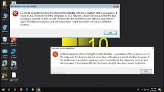 How to Fix All Error of Desktop Location is Unavailable in Windows (100% Works)