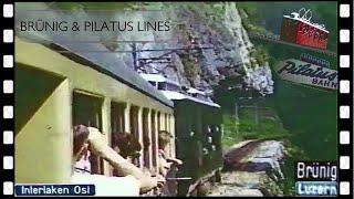 BRUNIG Lucerne to Interlaken & world's steepest rack PILATUS Bahn PB 1958/9