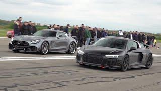 850HP Audi R8 V10 BiTurbo vs 900HP Mercedes-AMG GT R Pro