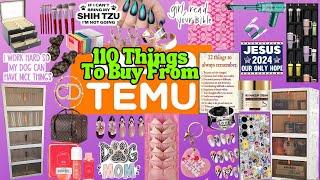 TEMU HAUL 2024|HUGE TEMU HAUL|110 Items From Temu|Affordable Storage|Temu Press Ons|Tasha St James