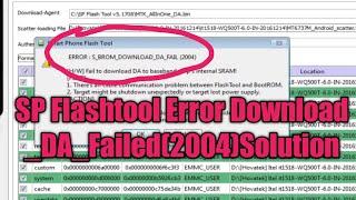 SP FLASH TOOLS 2004 ERROR FIX