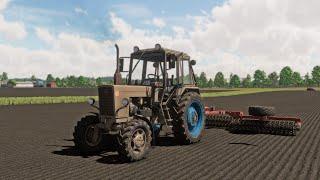 Farming Simulator 22 / Map Zielonka /#112 MTZ 82 Rolling of crops