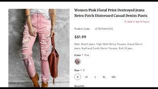 Pink Queen Womens Jeans/Overalls | #CyberMondaySales 2024