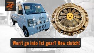 Suzuki Carry won't go into 1st gear | DA63T Suzuki Carry clutch replacement