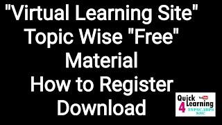 Tamilnadu Goverment Free Topic Wise Study Material | Virtual Learning Site |