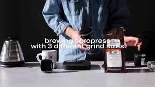 Brewing AeroPress with 3 DIFFERENT GRIND SIZES