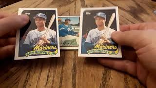 1989 Topps Traded and Bowman Tiffany Ken Griffey, Jr. Comparison to Base Cards