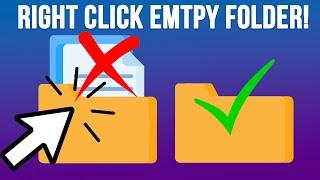 How to Add a Right Click Empty Folder Context Menu Option to Windows