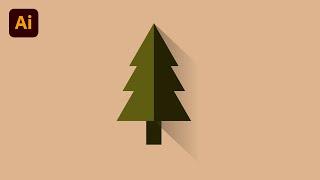 Flat Design Vector Tree | Short Illustrator Tutorial