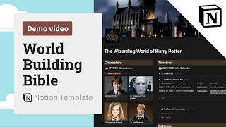 World Building Bible Notion Template | Demo Video | StoryFlint