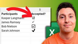 How to Add a Checkmark Symbol in Excel (Tick Symbol)