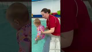 Lulu 16 Months Safety Turns Underwater #babyswimming # #swimlessons #swimclass