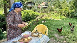 Yakacak Odunundan Lezzete: İranlı Kırsal Bir Kadının Lezzetli Patates ve Yumurta Yemeği