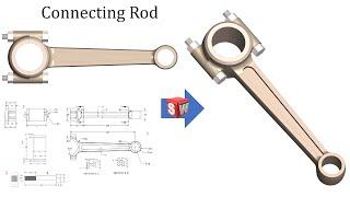 Connecting Rod using SOLIDWORKS | Parts and Assembly | IC Engine | SOLIDWORKS tutorials for beginner