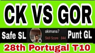 CK vs GOR Dream11 Prediction || CK vs GOR || CK vs GOR Dream11 || CK vs GOR Portugal T10 1/8/2022