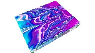 Marble Madness | Acrylic Pouring Technique | Beautiful Ribbon Pour Painting