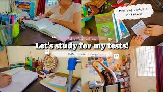 STUDY VLOG| Let's study for my periodical test,intense cramming, BAMS Medical student vlog
