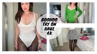 4K | Boohoo & Instagram Haul | Try On | Paired With Wolford Neon 40 Nylons