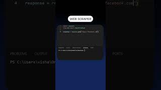 Simple Python Web Scraper in 15 Seconds!  #PythonWebScraping