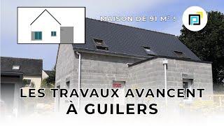 Les travaux avancent à Guilers - Pose de la couverture et des menuiseries extérieures