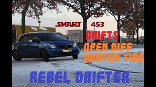 Smart 453 ForFour Open Diff Winter Tire Drift #drifting #drift #tractioncontrol #off #fun #funny