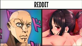 Anime vs Reddit ( the Rock reaction meme )