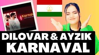 REACTION AD AKA DILOVAR & AYZIK LIL ( JOVID ) - KARNAVAL ری اکشن شاه دخت ایرانی به آهنگ تاجیکستانی