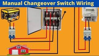 Electric manual changeover switch connection || Manual Changeover Switch Wiring Diagram