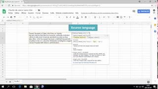 Google translate function in google sheet