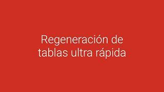 Regeneración de tablas e índices ultra rápida