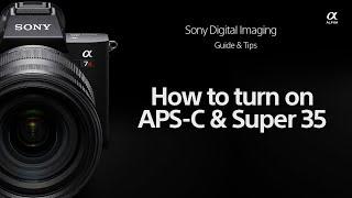 Sony | How To's | How to turn on APS-C/Super 35 Mode for your Sony Camera