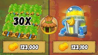 Tier 5 VS Tier 3 Support Towers (Same Price Comparison) | BTD6
