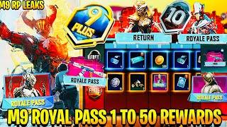 M9 Royal Pass Leaks | 1To 50 RP Rewards |Free Gun Skins | Free Emote Leaks | PUBGM