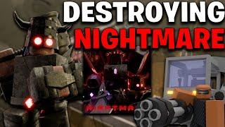 Destroying Nightmare Tower Battles Event with ZED | Tower Defense X Roblox