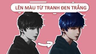 Cách LÊN MÀU từ Tranh Đen Trắng ( Clip Studio Paint )