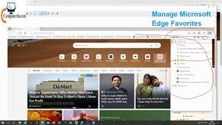 Microsoft Edge Favorites Folder | how to copy favorites from one computer to another | #Computechi