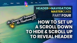 How to set up Scroll to hide/reveal header in any website. | Oxygen Builder  | WordPress | Tutorial
