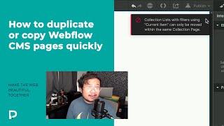 Duplicate your Webflow CMS pages quickly - Quick Tip