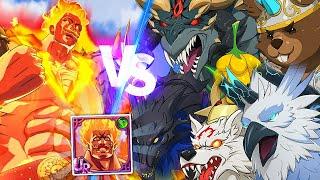 STRONG! ANNIVERSARY ESCANOR VS *ALL* DEMONIC BEAST BATTLES! | Seven Deadly Sins: Grand Cross