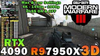 Call of Duty: Modern Warfare 3 (2023) | RTX 4090 | 7950X3D | 4K - 1440p - 1080p | Max & Low Settings