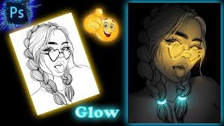 Making Of A Glowing Sketch in Photoshop | Photoshop Tutorial